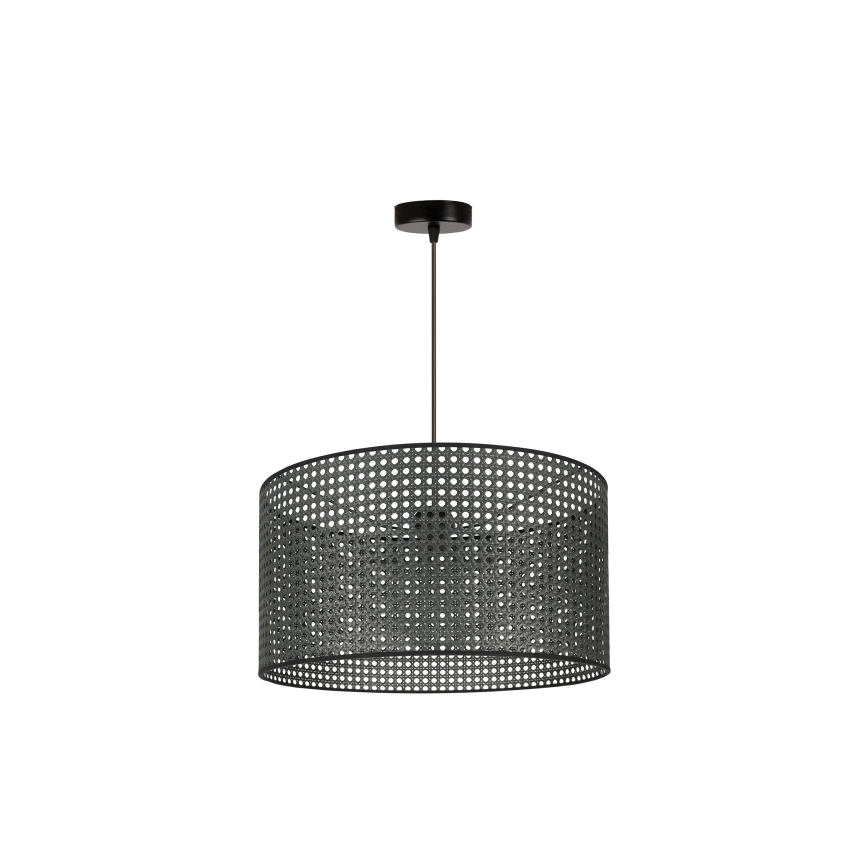 Duolla - Suspension filaire ROLLER RATTAN 1xE27/15W/230V d. 45 cm noir