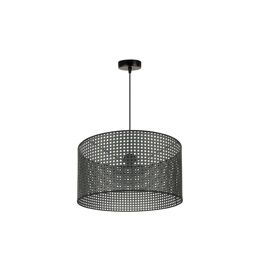 Duolla - Suspension filaire ROLLER RATTAN 1xE27/15W/230V d. 45 cm noir