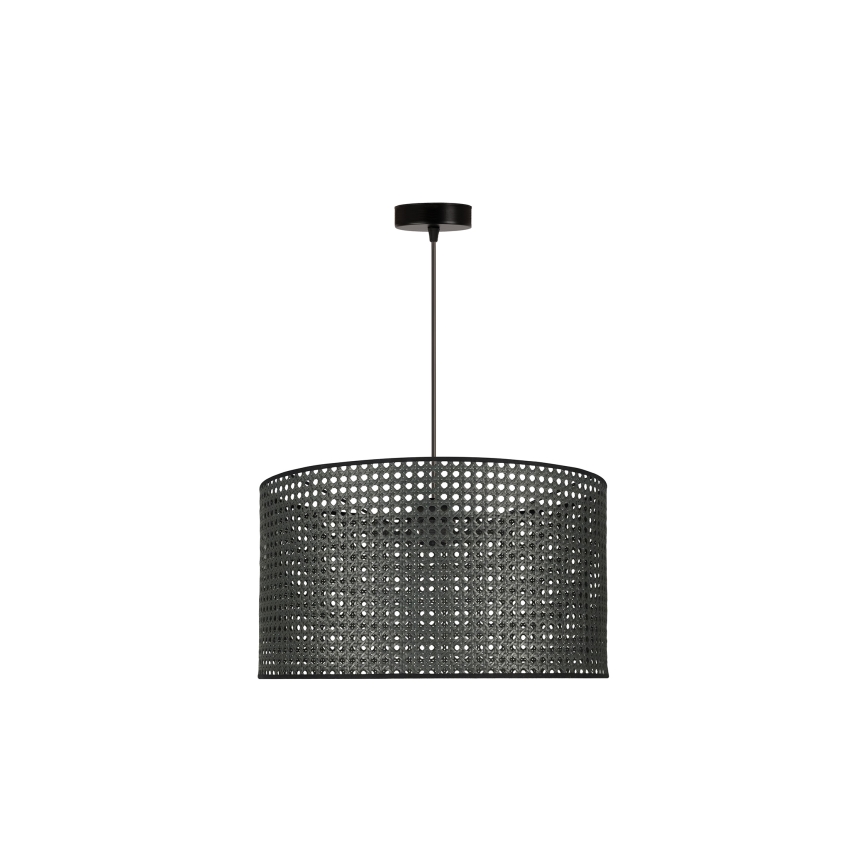 Duolla - Suspension filaire ROLLER RATTAN 1xE27/15W/230V d. 45 cm noir