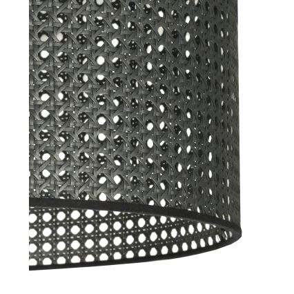 Duolla - Suspension filaire ROLLER RATTAN 1xE27/15W/230V d. 45 cm noir