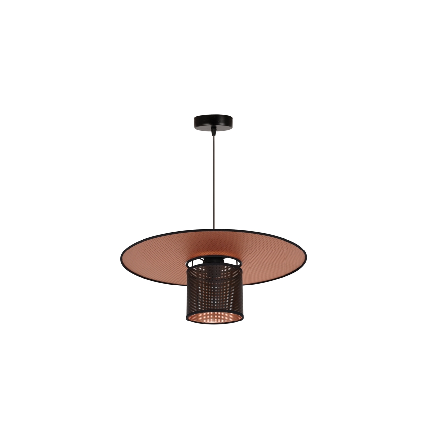 Duolla - Suspension filaire TOKYO SHINY 1xE27/15W/230V d. 50 cm noir/cuivre