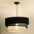 Duolla - Suspension filaire TRIO 1xE27/15W/230V d. 45 cm noir/vert/blanc
