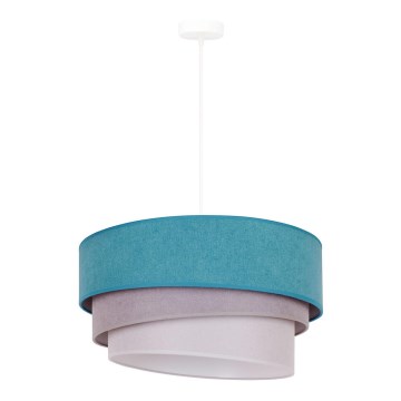 Duolla - Suspension filaire TRIO 1xE27/15W/230V d. 45 cm turquoise/gris/blanc