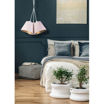 Duolla - Suspension filaire TWIGGY 3xE27/40W/230V d. 60 cm blanc