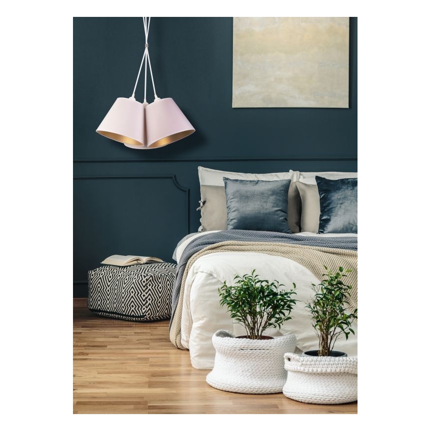 Duolla - Suspension filaire TWIGGY 3xE27/40W/230V d. 60 cm blanc