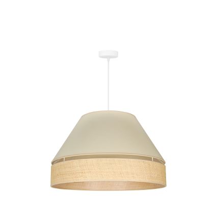 Duolla - Suspension filaire YUTE AVIGNON 1xE27/15W/230V d. 60 cm crème/beige