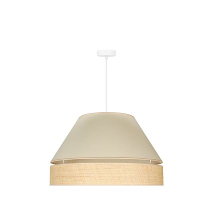 Duolla - Suspension filaire YUTE AVIGNON 1xE27/15W/230V d. 60 cm crème/beige