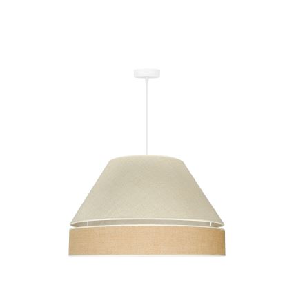Duolla - Suspension filaire YUTE AVIGNON 1xE27/15W/230V d. 60 cm gris/marron