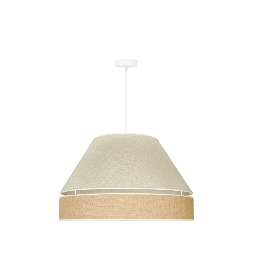 Duolla - Suspension filaire YUTE AVIGNON 1xE27/15W/230V d. 60 cm gris/marron