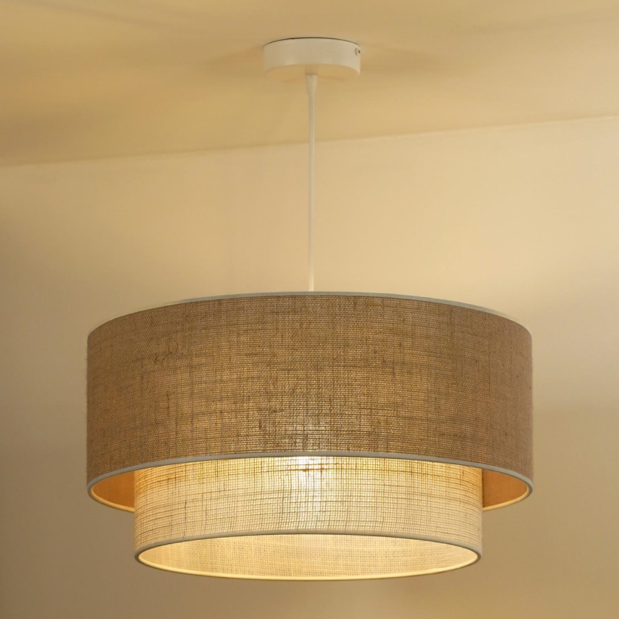 Duolla - Suspension filaire YUTE BOHO 1xE27/15W/230V d. 45 cm marron/crème