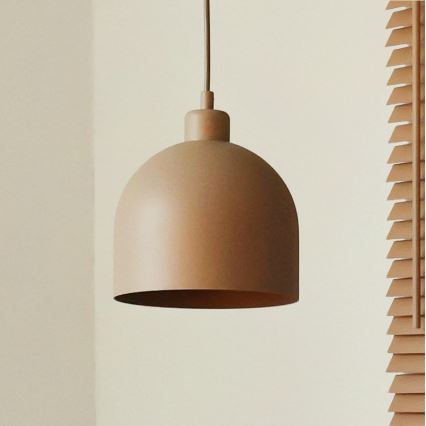 Duolla - Suspension sur câble IRONLINE 1xE27/15W/230V Ø 17 cm beige