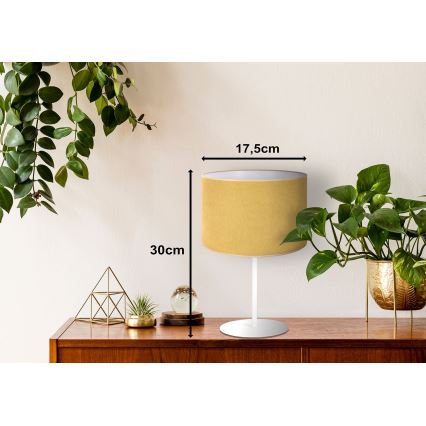 Duolla - Tischleuchte BRISTOL 1xE14/15W/230V d 17,5 cm gelb/weiß