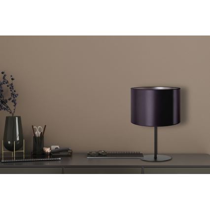 Duolla - Tischleuchte CANNES 1xE14/15W/230V d 20 cm schwarz/silbern