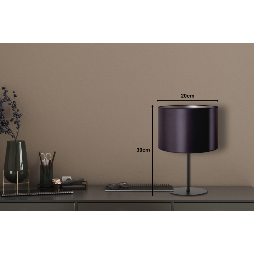 Duolla - Tischleuchte CANNES 1xE14/15W/230V d 20 cm schwarz/silbern