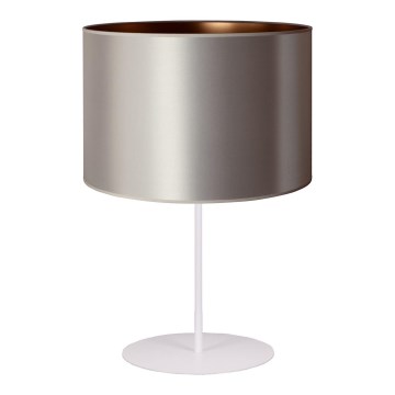 Duolla - Tischleuchte CANNES 1xE14/15W/230V d 20 cm silbern/kupfern/weiß