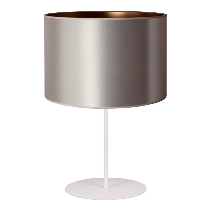 Duolla - Tischleuchte CANNES 1xE14/15W/230V d 20 cm silbern/kupfern/weiß