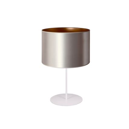 Duolla - Tischleuchte CANNES 1xE14/15W/230V d 20 cm silbern/kupfern/weiß