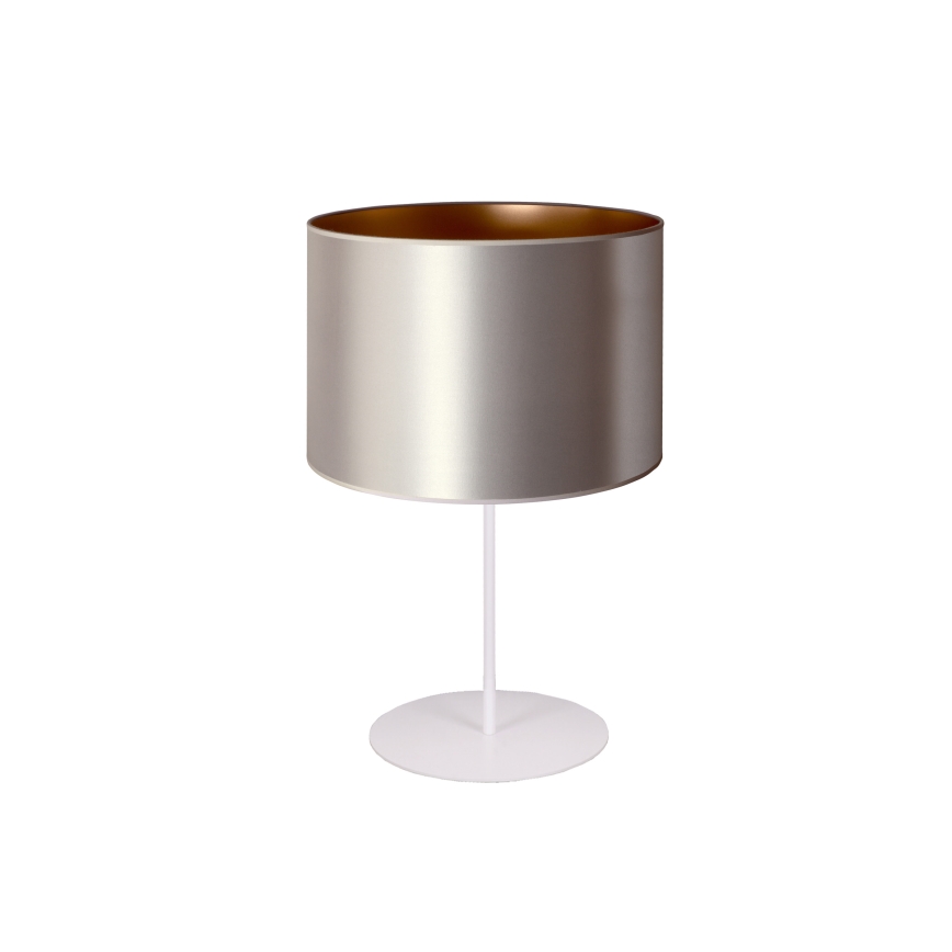 Duolla - Tischleuchte CANNES 1xE14/15W/230V d 20 cm silbern/kupfern/weiß