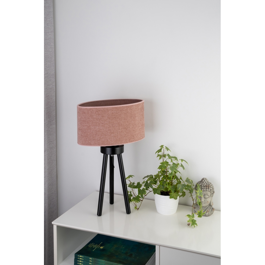 Duolla - Tischleuchte OVAL 1xE27/15W/230V d 30 cm rosa