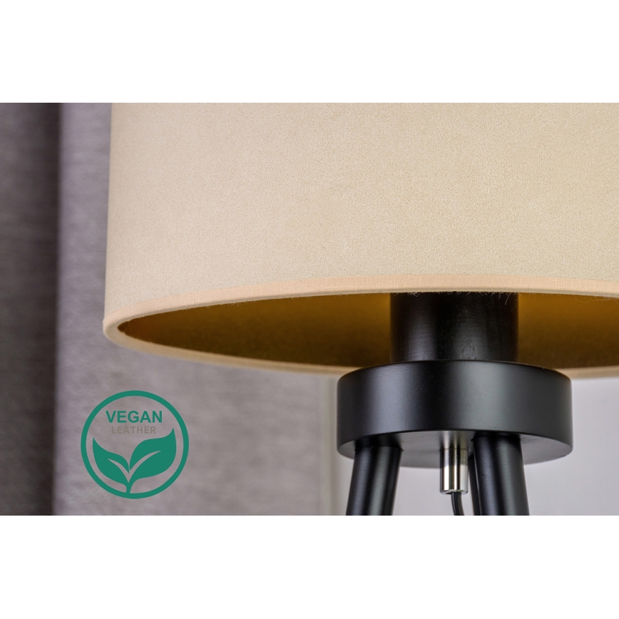 Duolla - Tischleuchte OVAL VEGAN 1xE27/15W/230V d 30 cm cremefarben
