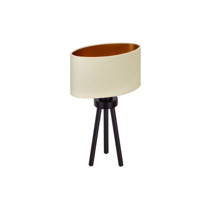 Duolla - Tischleuchte OVAL VEGAN 1xE27/15W/230V d 30 cm cremefarben
