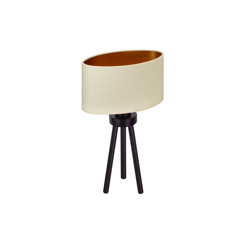 Duolla - Tischleuchte OVAL VEGAN 1xE27/15W/230V d 30 cm cremefarben