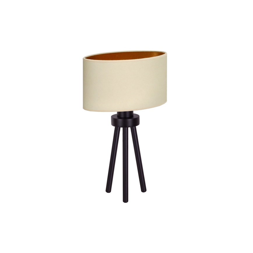 Duolla - Tischleuchte OVAL VEGAN 1xE27/15W/230V d 30 cm cremefarben