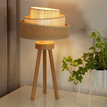 Duolla - Tischleuchte YUTE TRIO 1xE27/15W/230V d 25 cm braun/grau/beige