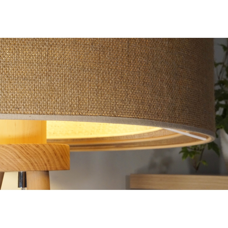 Duolla - Tischleuchte YUTE TRIO 1xE27/15W/230V d 25 cm braun/grau/beige