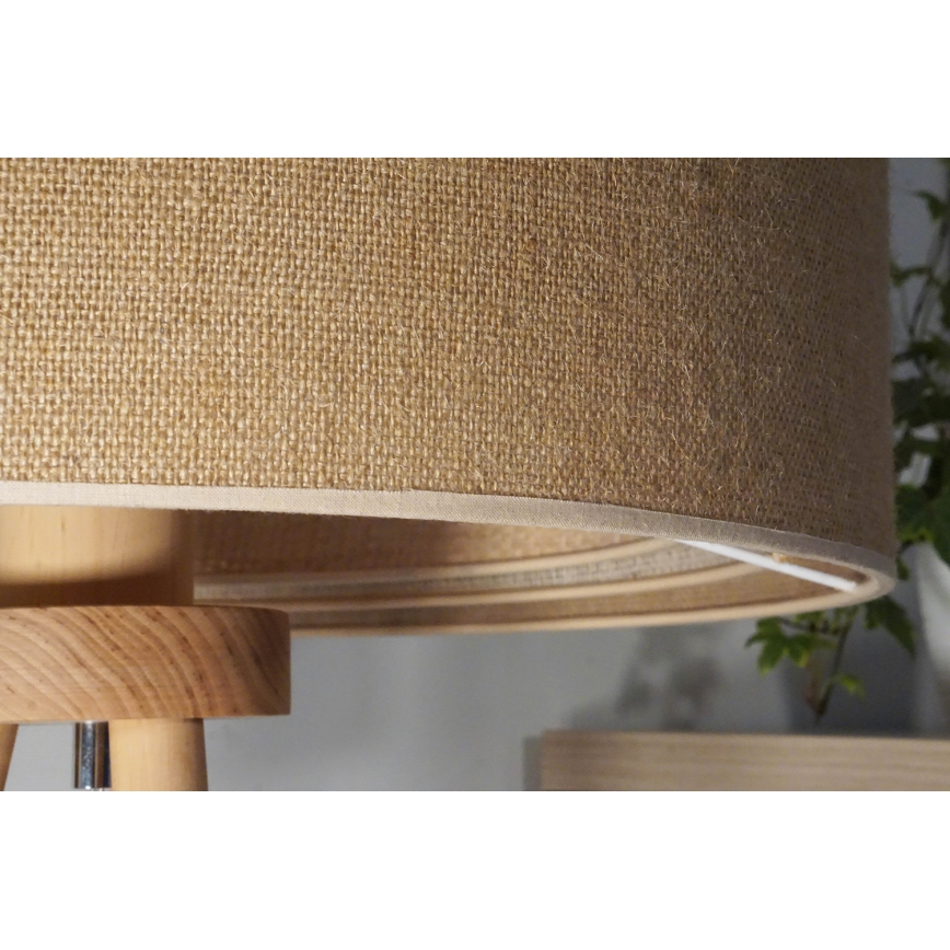 Duolla - Tischleuchte YUTE TRIO 1xE27/15W/230V d 25 cm braun/grau/beige