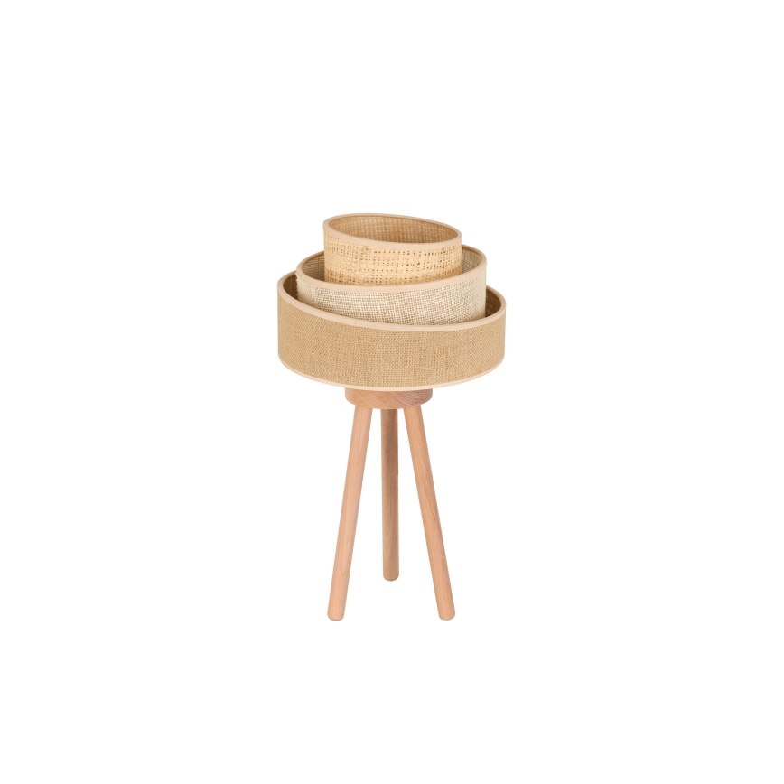 Duolla - Tischleuchte YUTE TRIO 1xE27/15W/230V d 25 cm braun/grau/beige