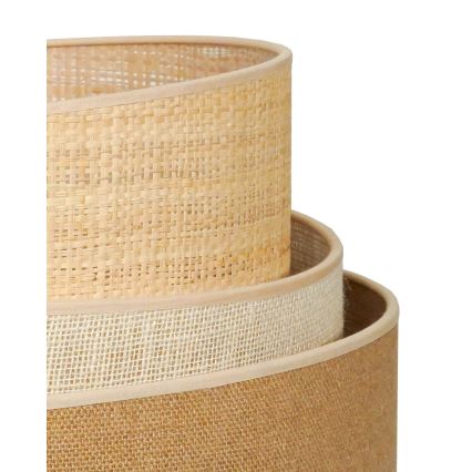 Duolla - Tischleuchte YUTE TRIO 1xE27/15W/230V d 25 cm braun/grau/beige