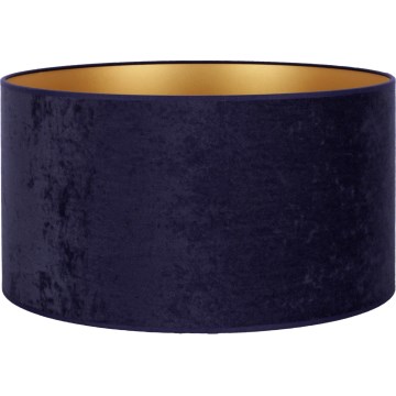 Duolla - Universal-Lampenschirm VELVET E27 d 35 cm blau/golden