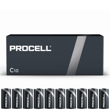Duracell - 10 pce Pile alcaline Procell Industrial LR14/C 1,5V 9038 mAh