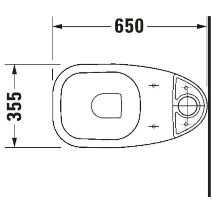 Duravit 21110100002 - WC-Kombi D-CODE Keramik / Hochglanzweiß