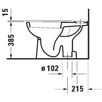 Duravit 21110100002 - WC-Kombi D-CODE Keramik / Hochglanzweiß