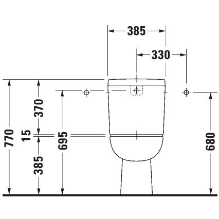 Duravit 21110100002 - WC-Kombi D-CODE Keramik / Hochglanzweiß