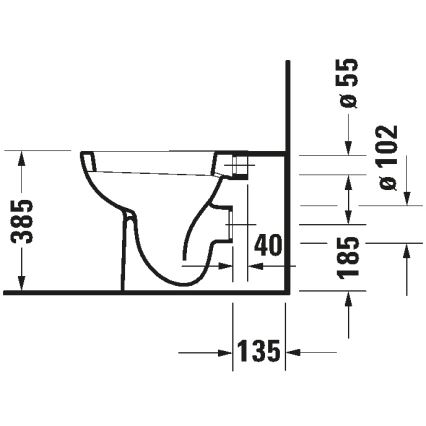 Duravit 21150900002 - WC a pavimento D-CODE ceramica/bianco lucido