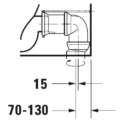 Duravit 21180900002 - Kombi-WC D-CODE Keramik/glänzend weiß