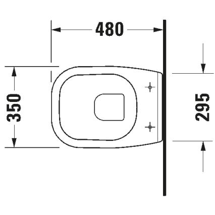 Duravit 22110900002 - Wand-WC D-CODE, Keramik, hochglänzend weiß