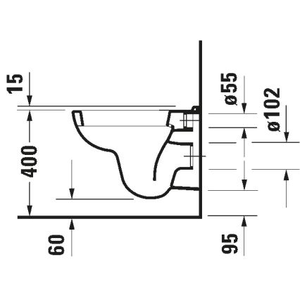 Duravit 22110900002 - WC sospeso D-CODE ceramica/bianco lucido