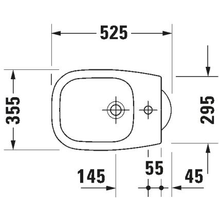 Duravit 22371000002 - Bidet a pavimento D-CODE 35,5x52,5 cm ceramica/bianco lucido