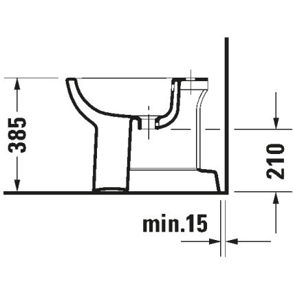 Duravit 22371000002 - Bidet a pavimento D-CODE 35,5x52,5 cm ceramica/bianco lucido
