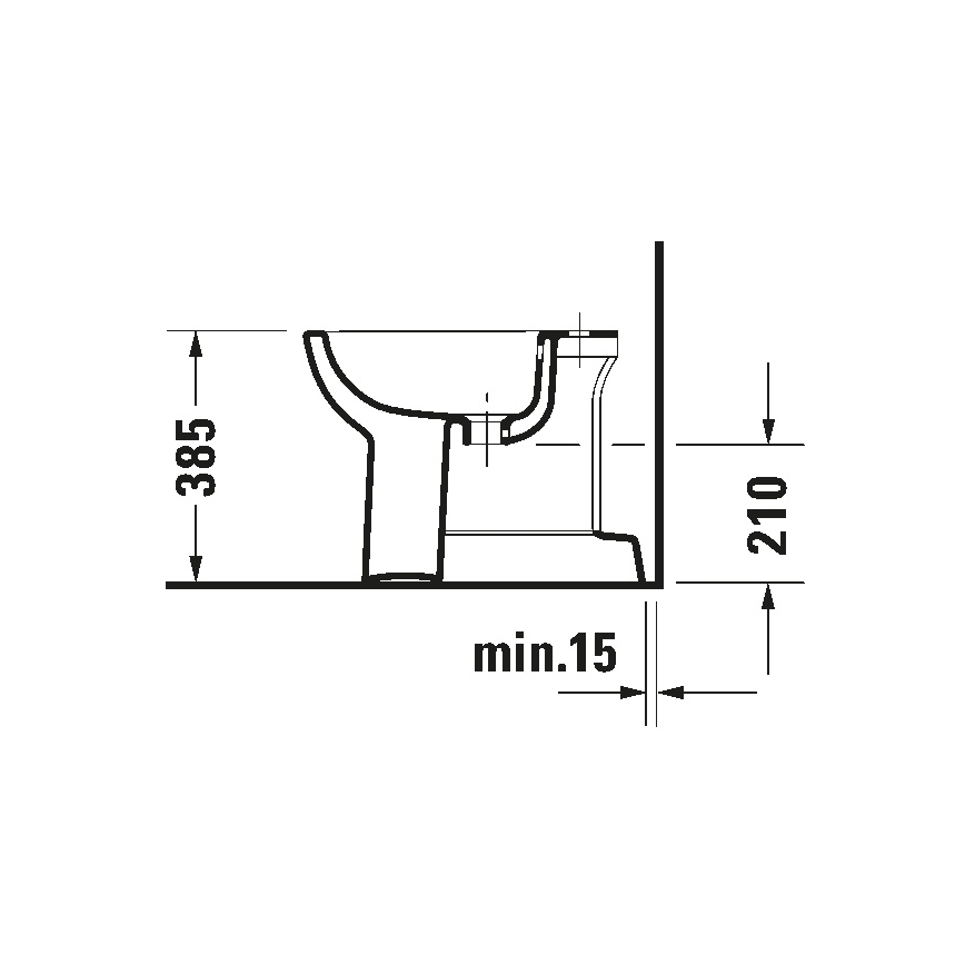 Duravit 22371000002 - Bidet a pavimento D-CODE 35,5x52,5 cm ceramica/bianco lucido