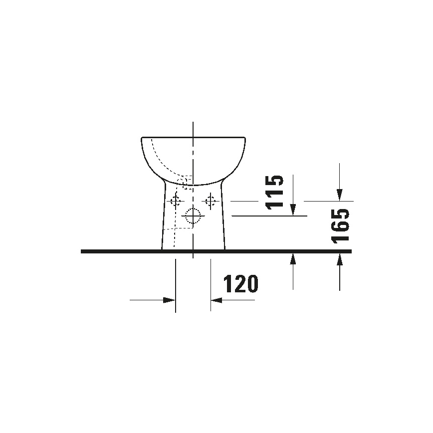 Duravit 22371000002 - Bidet a pavimento D-CODE 35,5x52,5 cm ceramica/bianco lucido