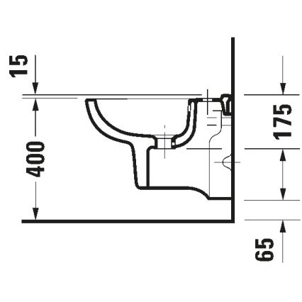 Duravit 22371500002 - Bidet sospeso D-CODE in ceramica, bianco lucido