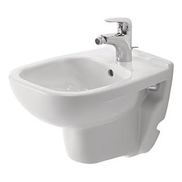 Duravit 22371500002 - Bidet suspendu D-CODE en céramique, finition blanc brillant