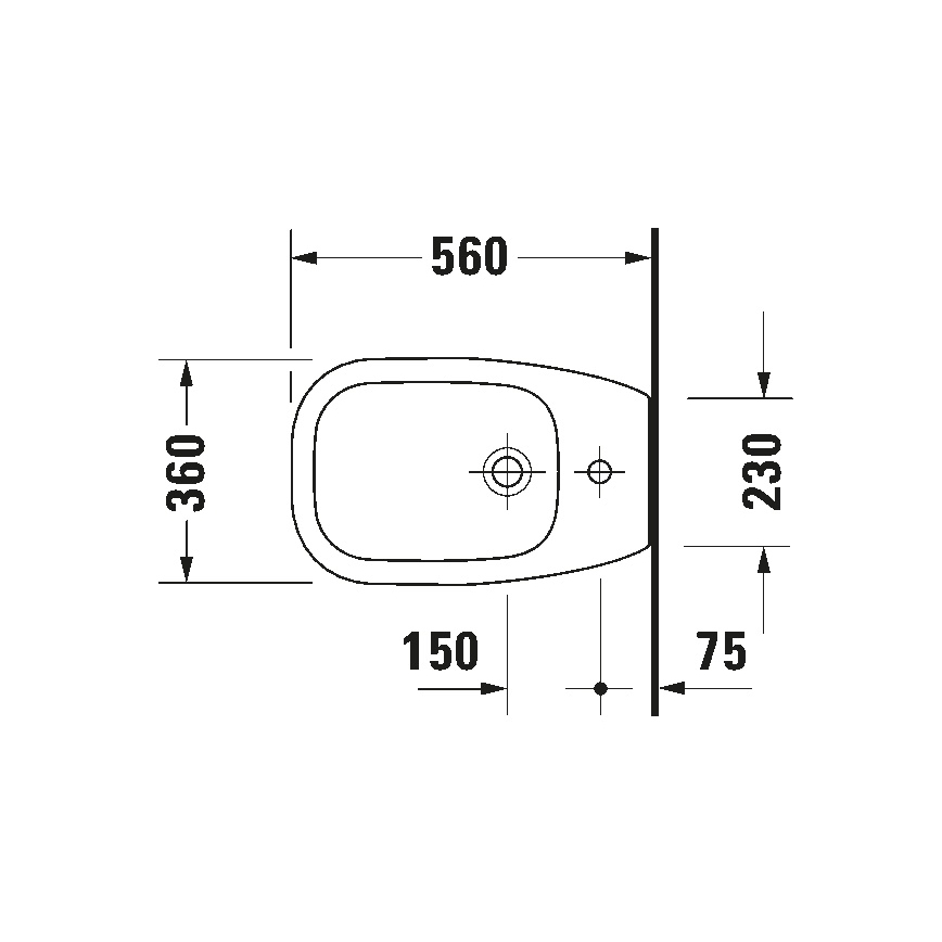 Duravit 22411000002 - Bidet a pavimento D-CODE 35,5x52,5 cm ceramica/bianco lucido