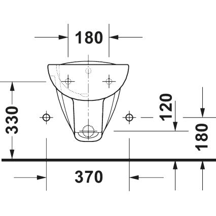 Duravit 22571500002 - Bidet sospeso D-CODE ceramica/bianco lucido