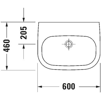 Duravit 23116000702 - Lavabo suspendu D-CODE 60x46 cm, céramique / blanc brillant